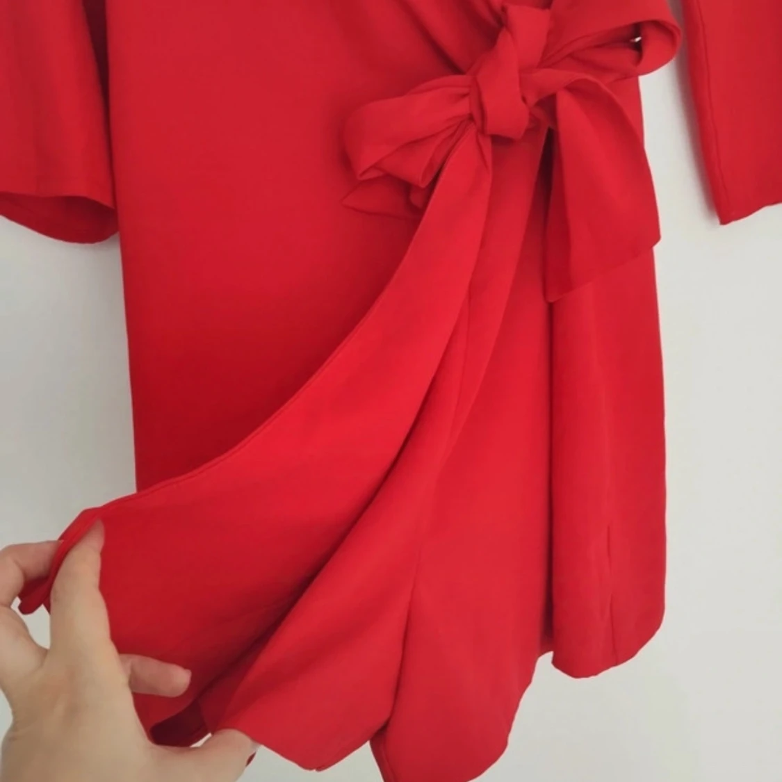 Röd omlottklänning - 91