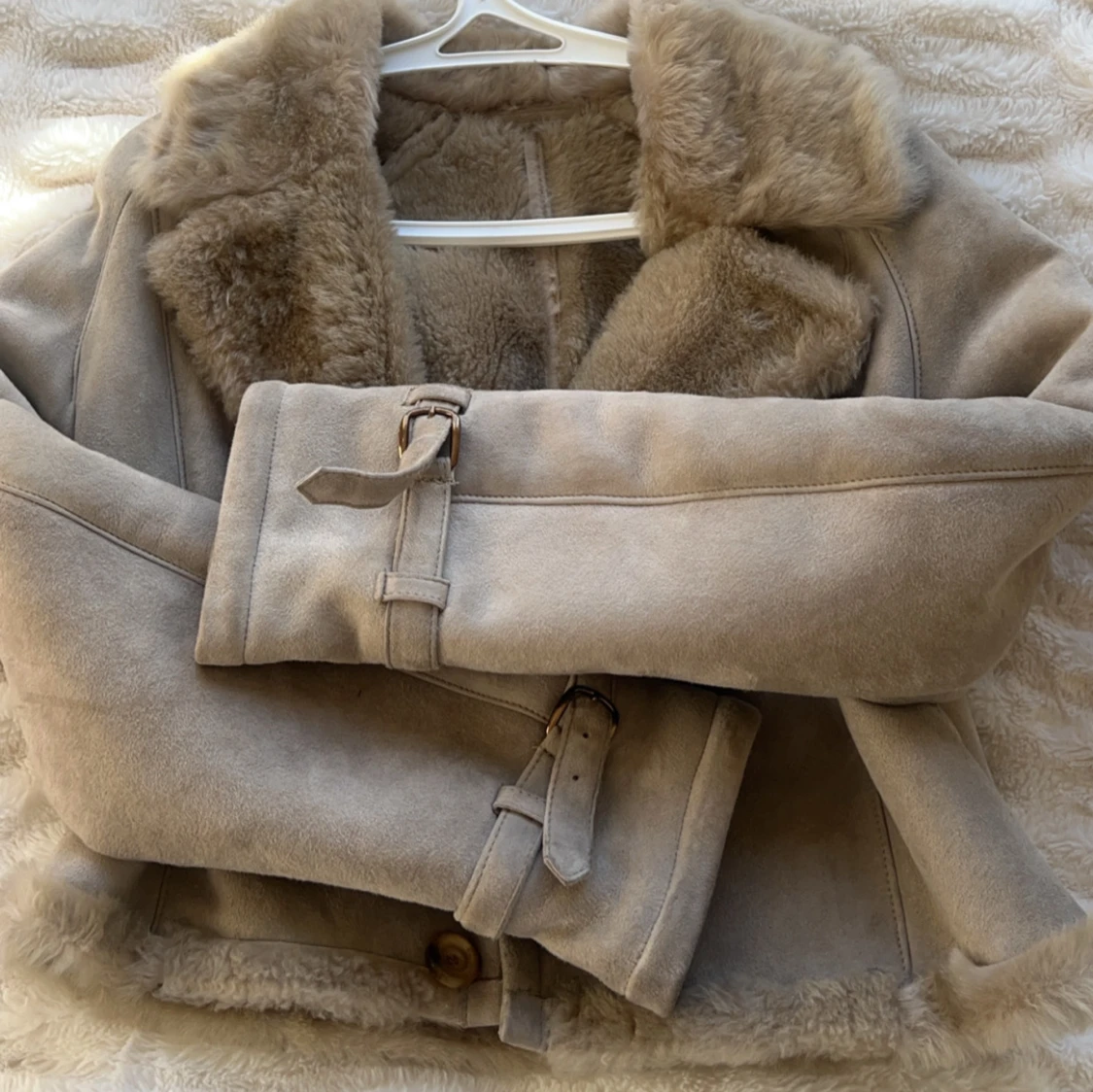 Beige/grå jacka second hand - 1