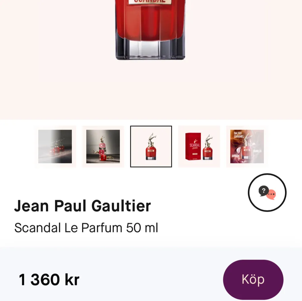 Parfym från Jean Paul Gaultier, scandal le parfum, köptes nyligen har endast testats 2 gånger och passade inte mig men väldigt god doft. Den är verkligen som ny då den bara testats, den är 50 ml.. Parfym.