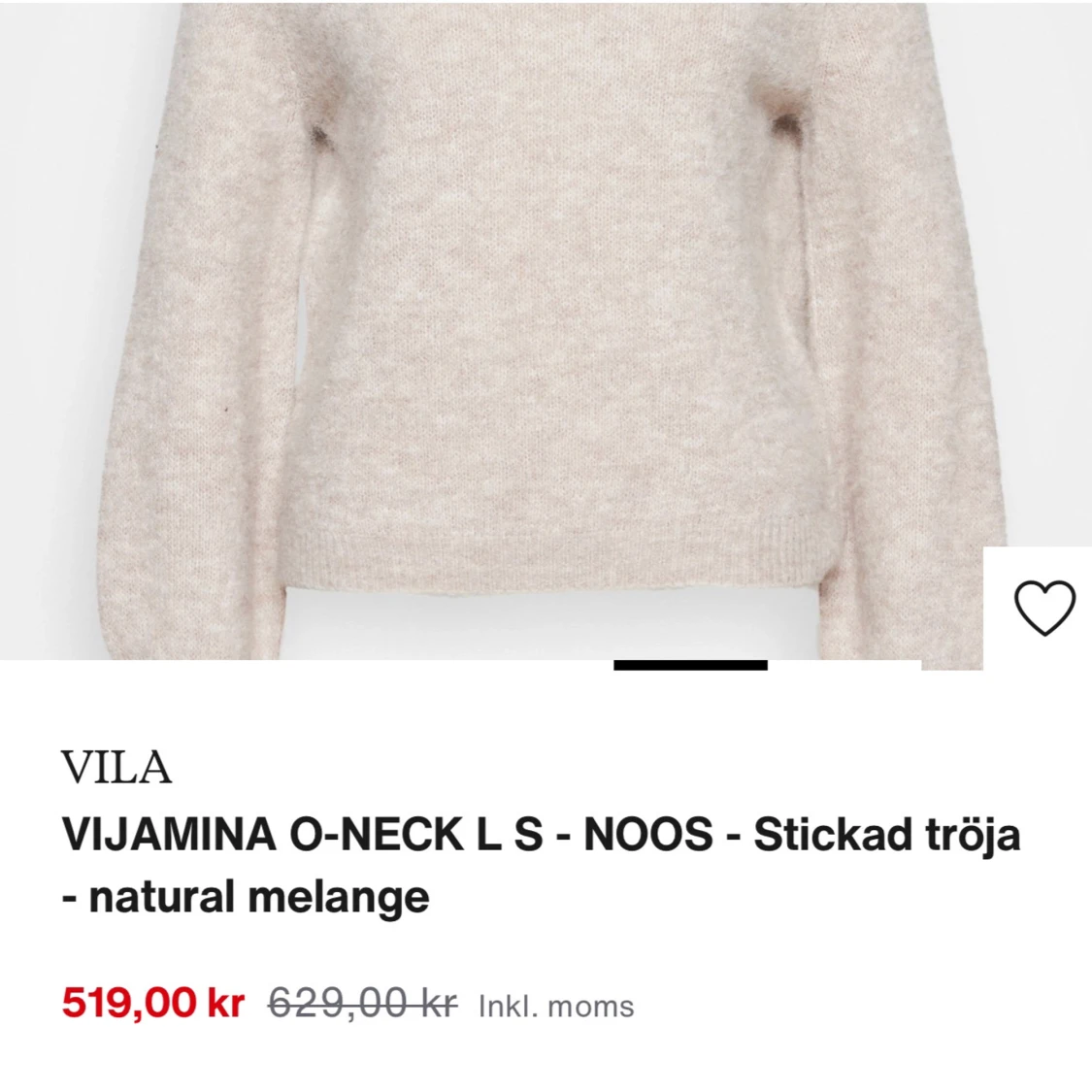 beige stickad vila tröja - 3