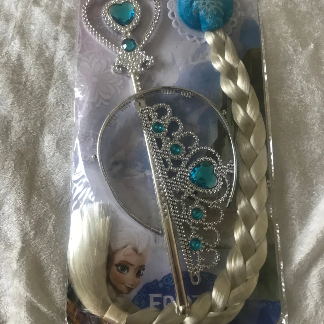 Frost Elsa Tiara / Hårfläta / Trollstav 