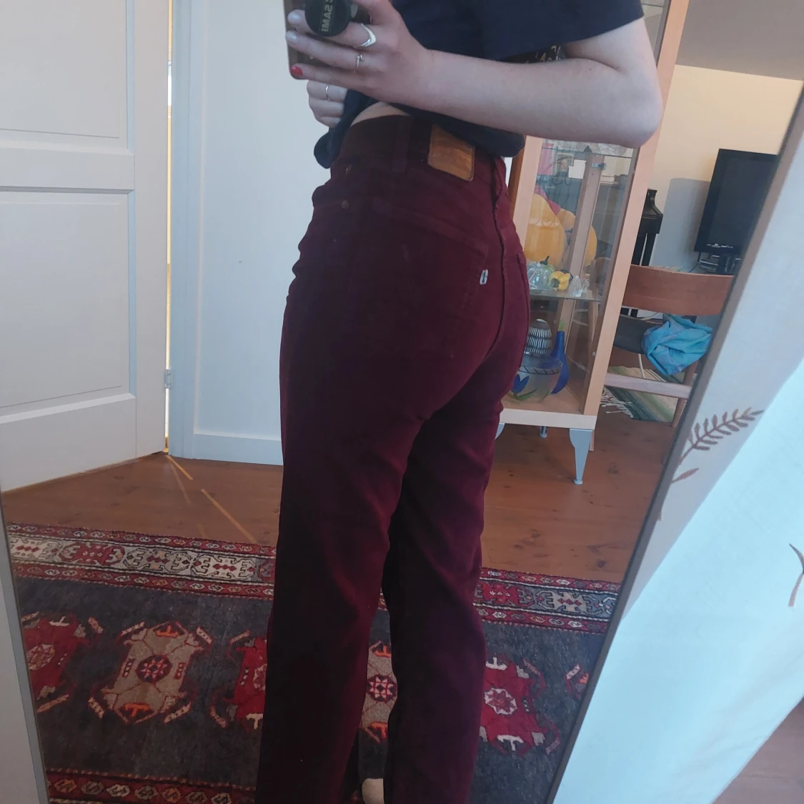 Levi's Vinröda manchesterbyxor - 1