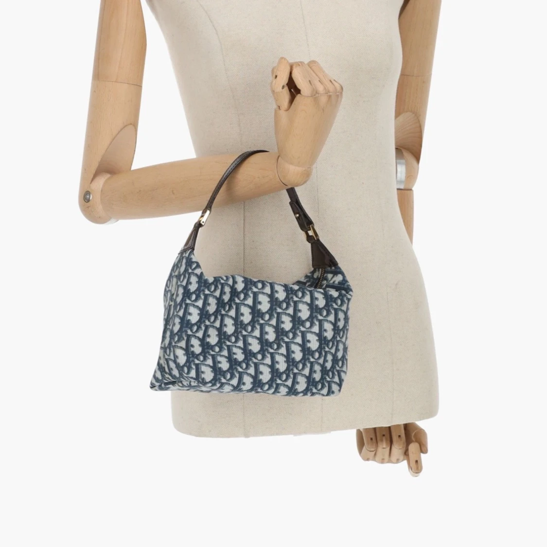 Mönstrad handväska med dragkedja - 4