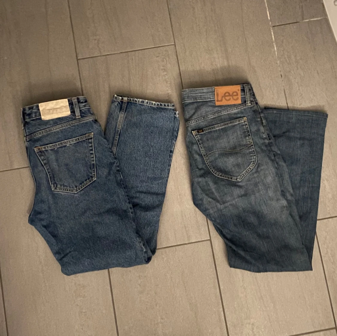 Blå jeans från Lee och Zara