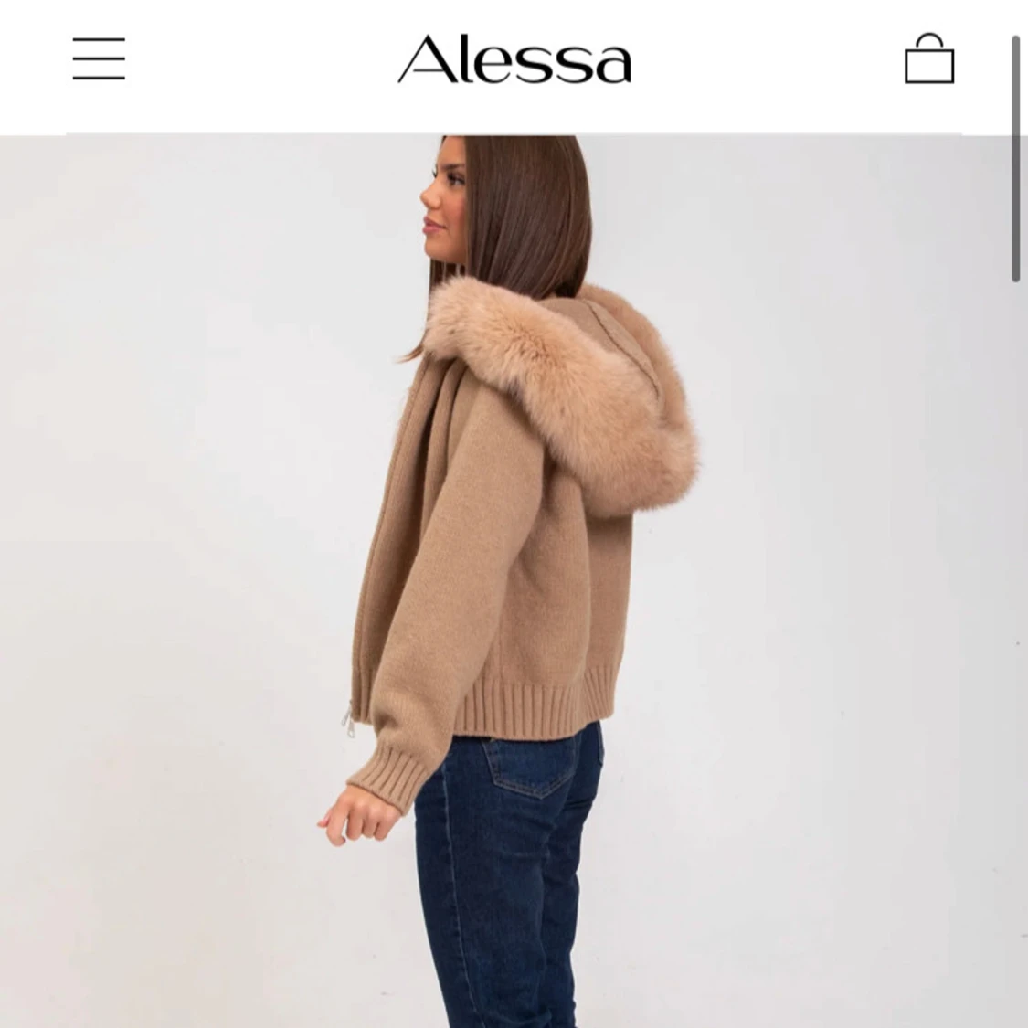 Alessa fur jacket brun - 1