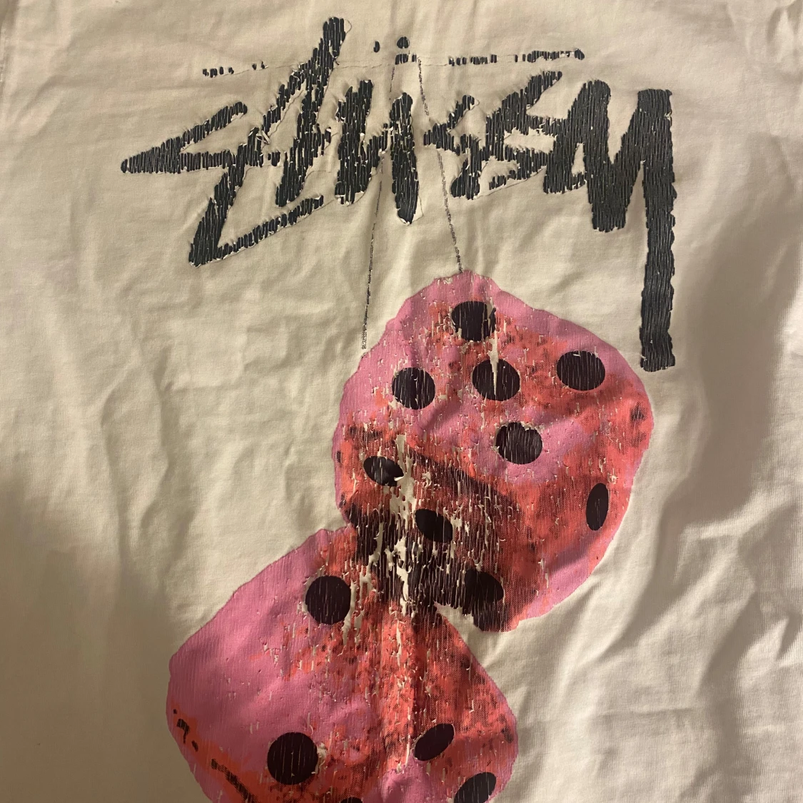 Vit t-shirt från Stüssy med tryck - 2