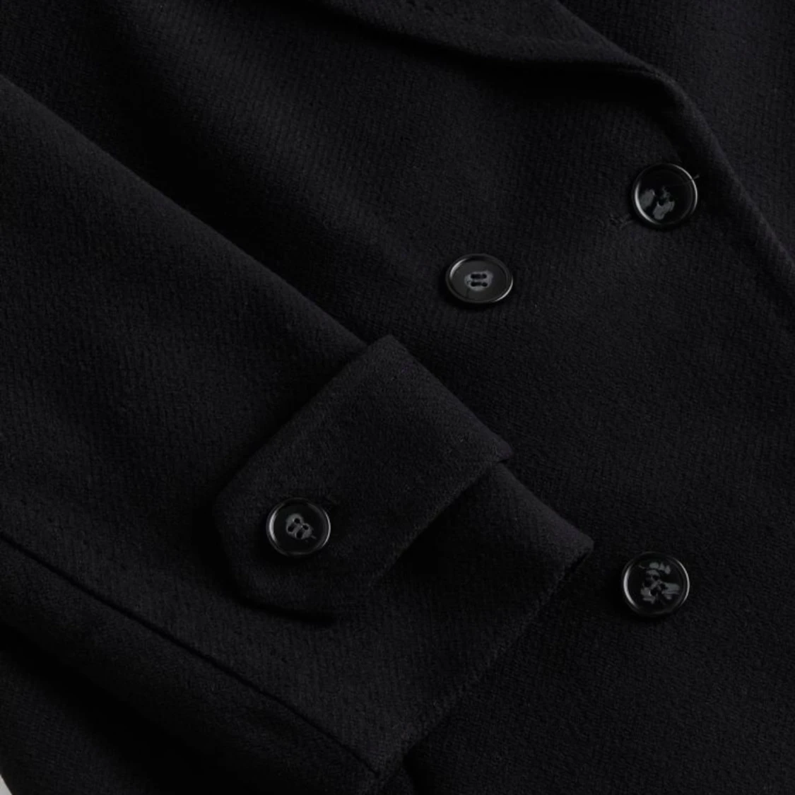 Svart lång kappa - 90