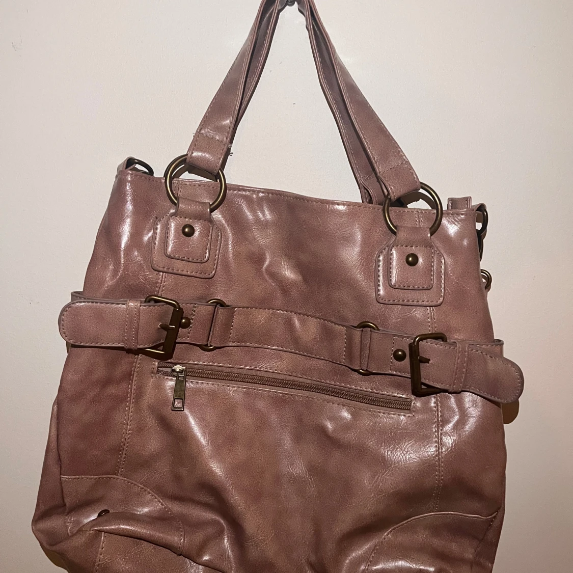 Stor rosa vintage väska 