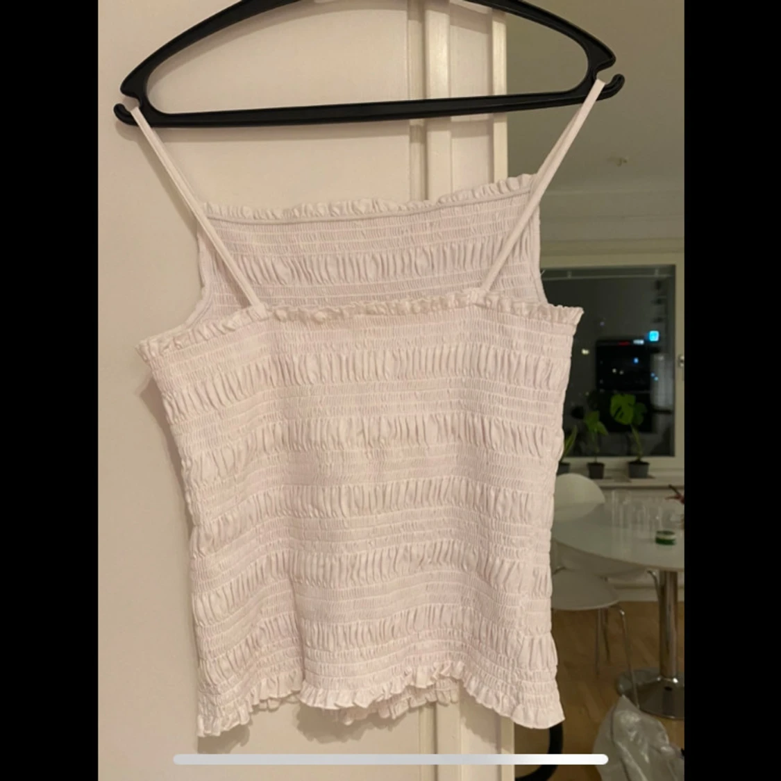 Vit ribbad topp - 90