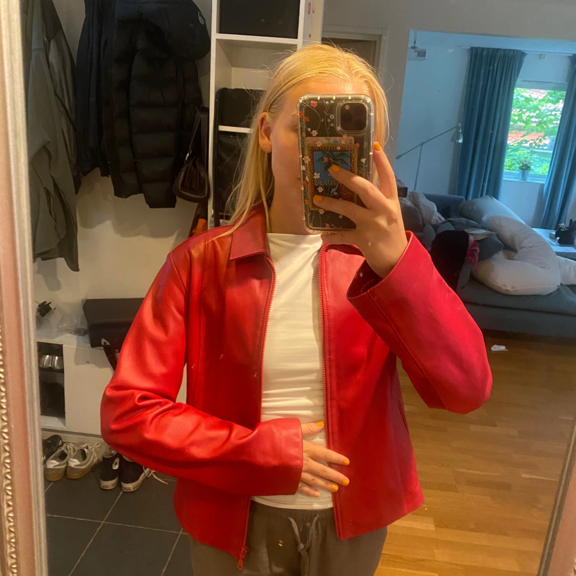 Vintage läderjacka  - 92