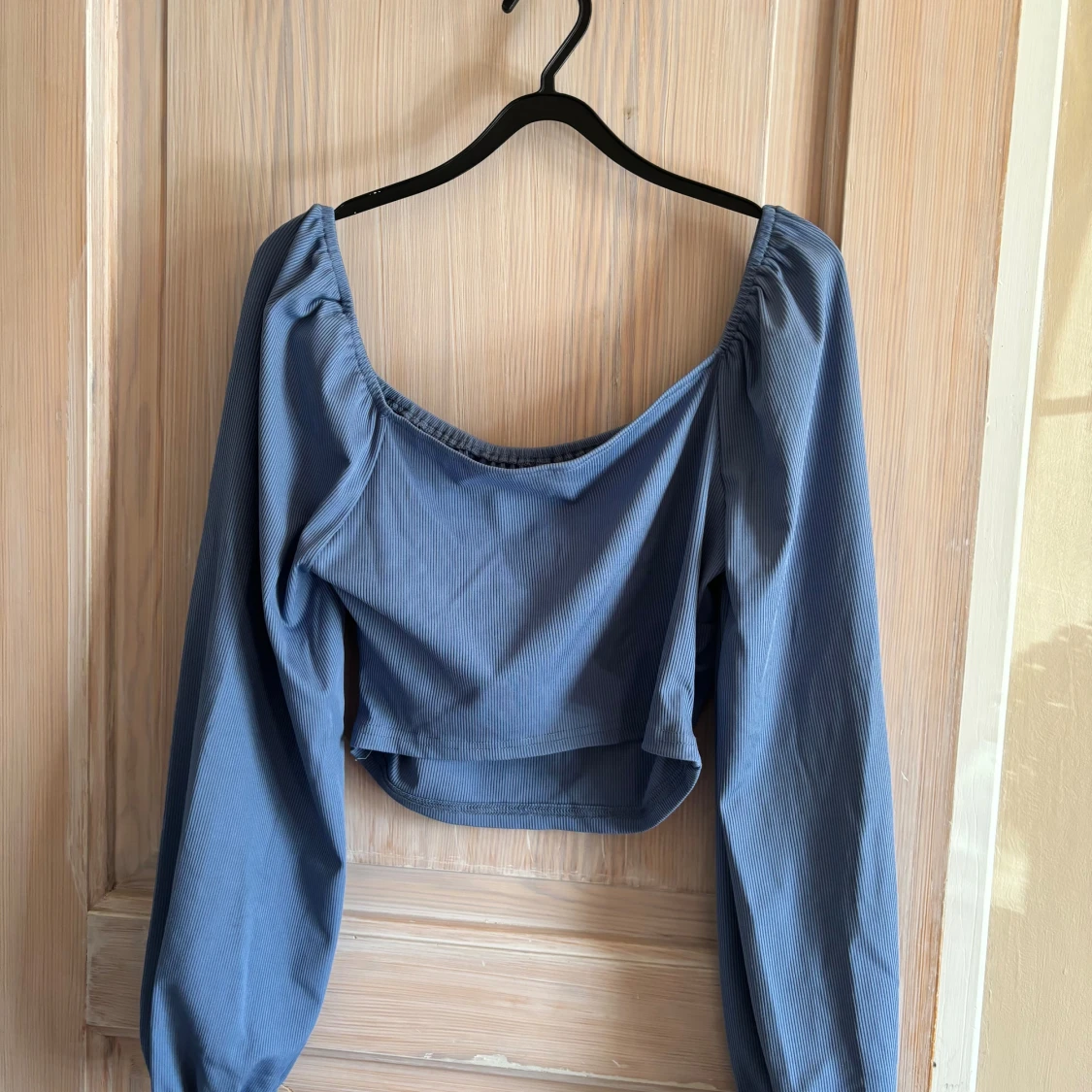 Blå långärmad topp - 90