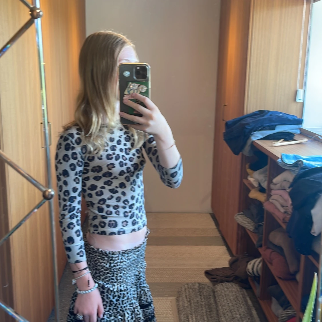 Leopardmönstrad topp - 90