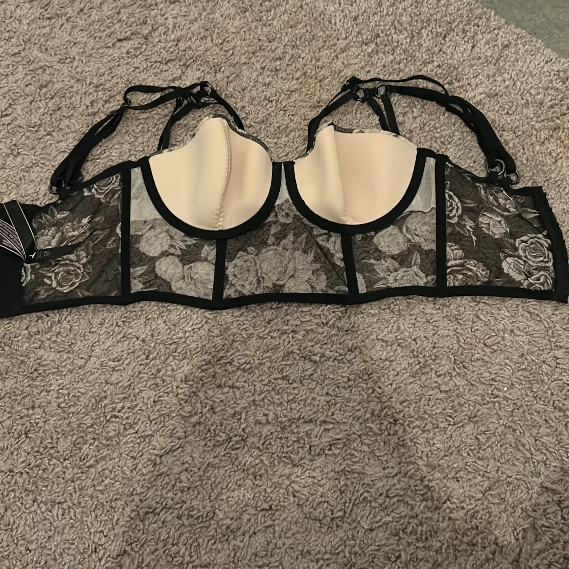 Victoria’s Secret Strappy Floral corset bra