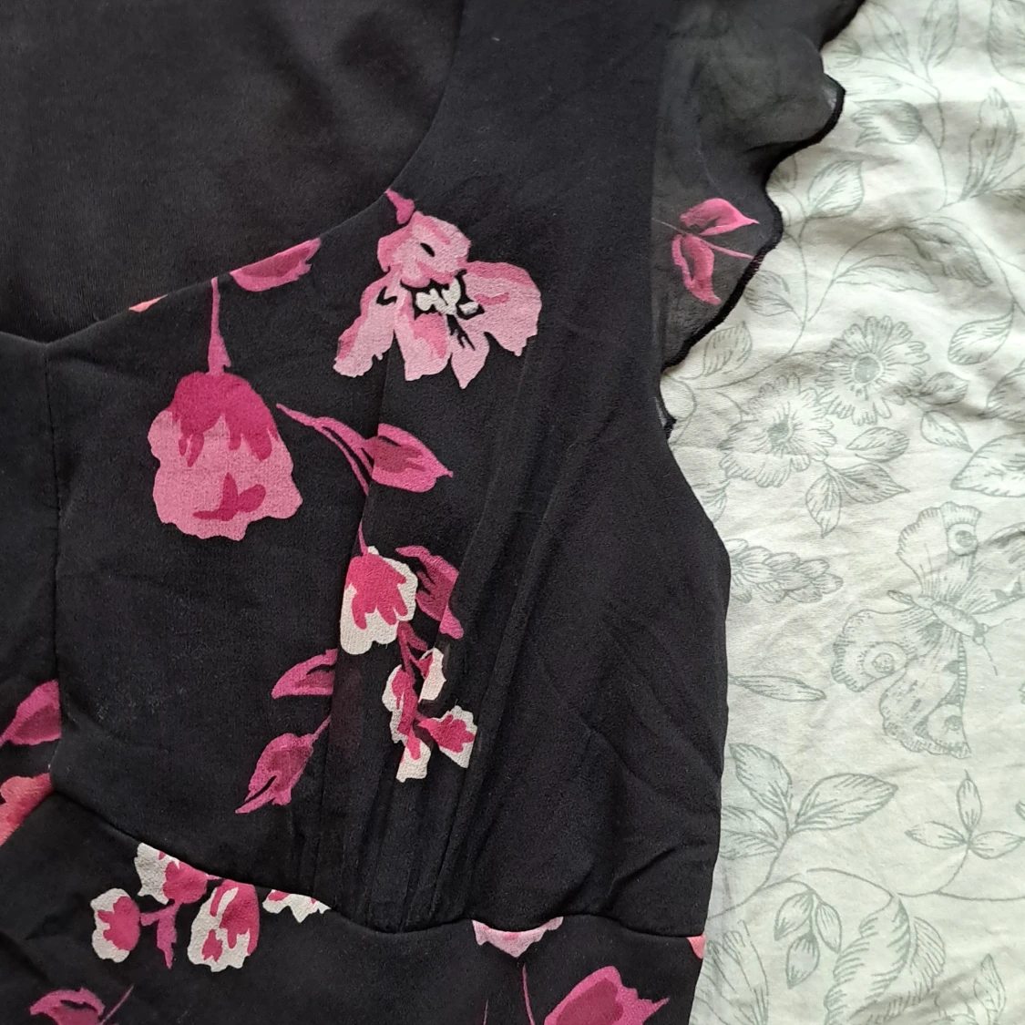 Lång blommig klänning - 90