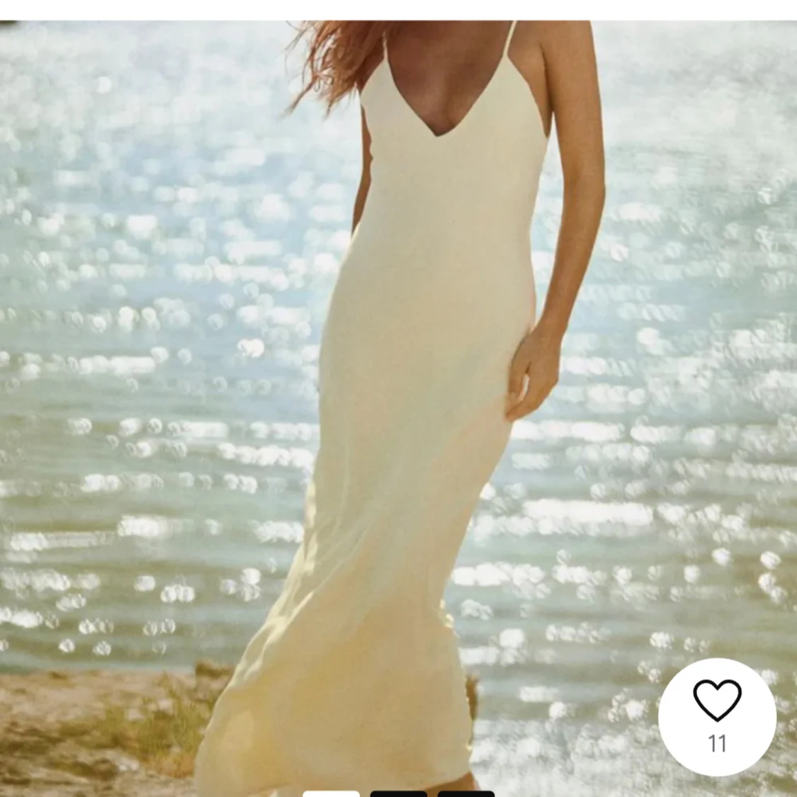 Ljusgul klänning Zara