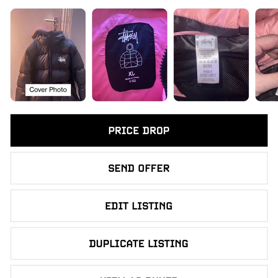 Stussy ripstop down puffer jacket - 92