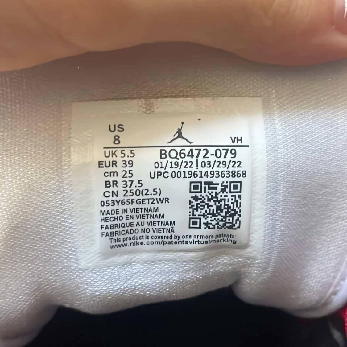 AIR JORDAN 1 MID black/gym red/white stl 39 - 93