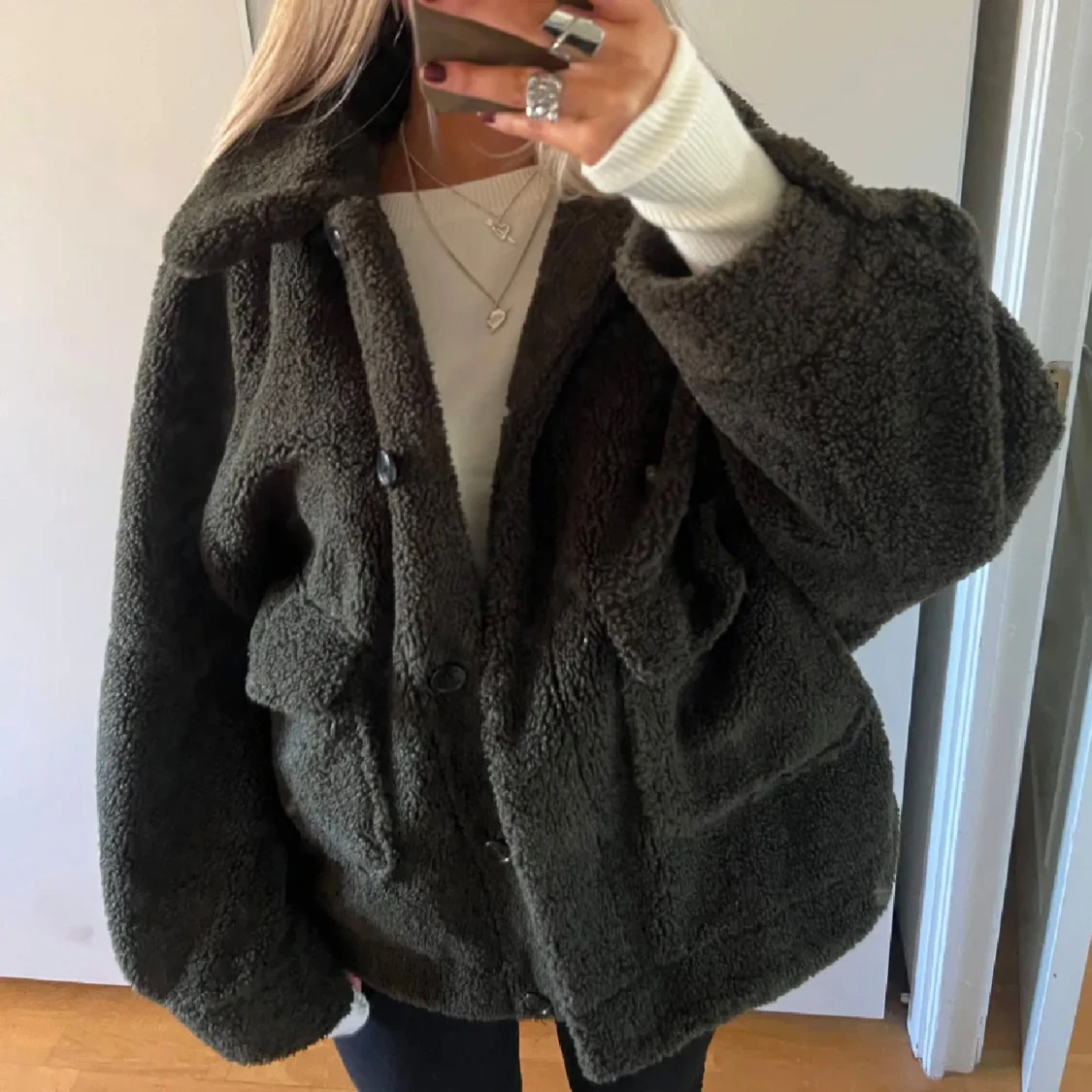 Teddy Jacka Zara Grön 