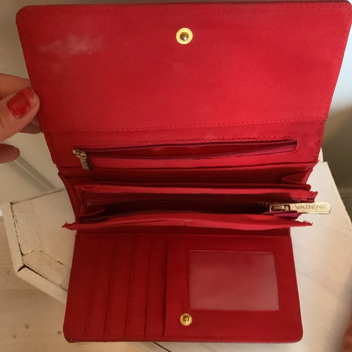 Röd plånbok - 90