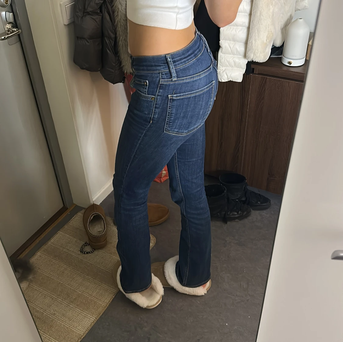 Blå bootcut jeans - 2