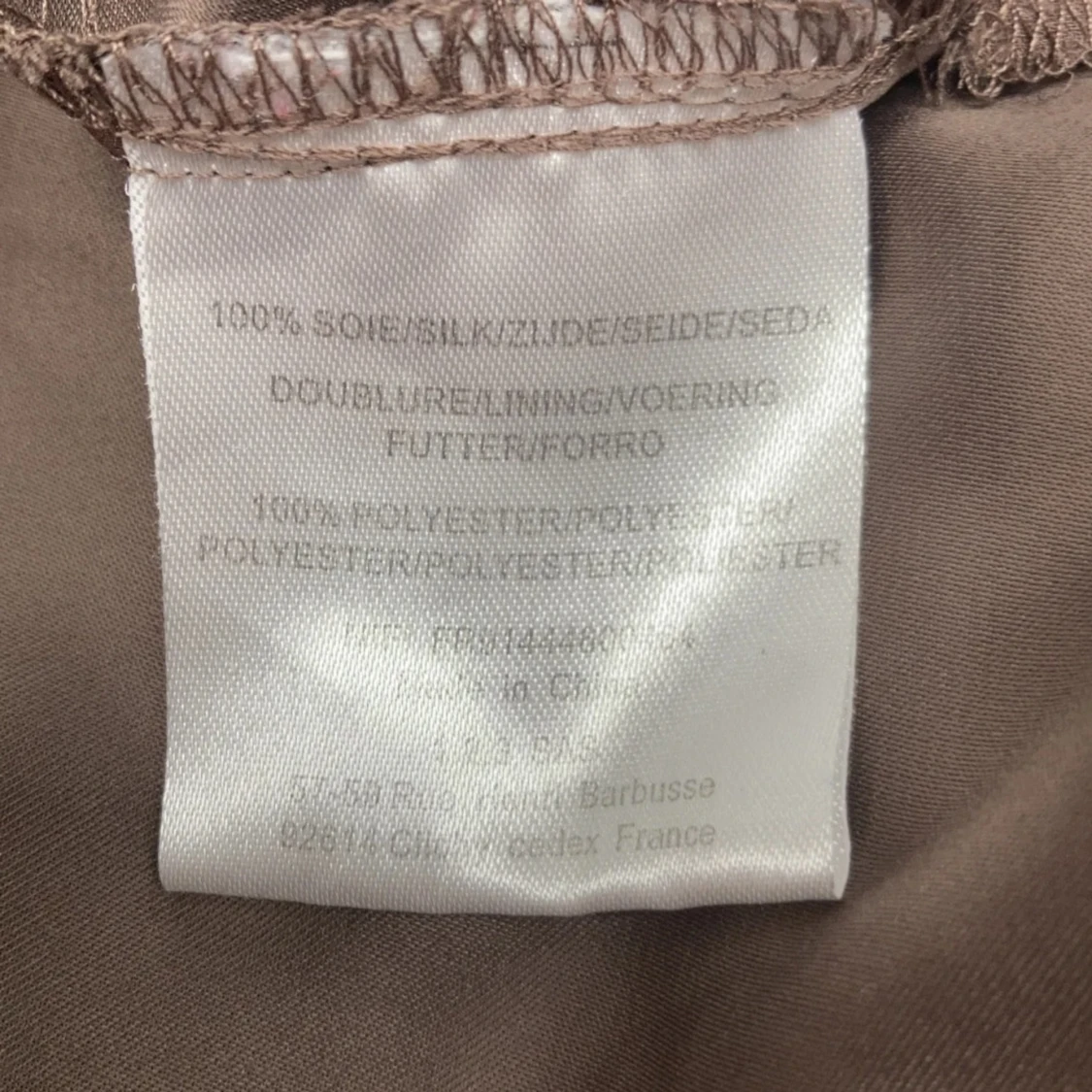 Brun cocktailklänning i äkta silke/siden. - 92