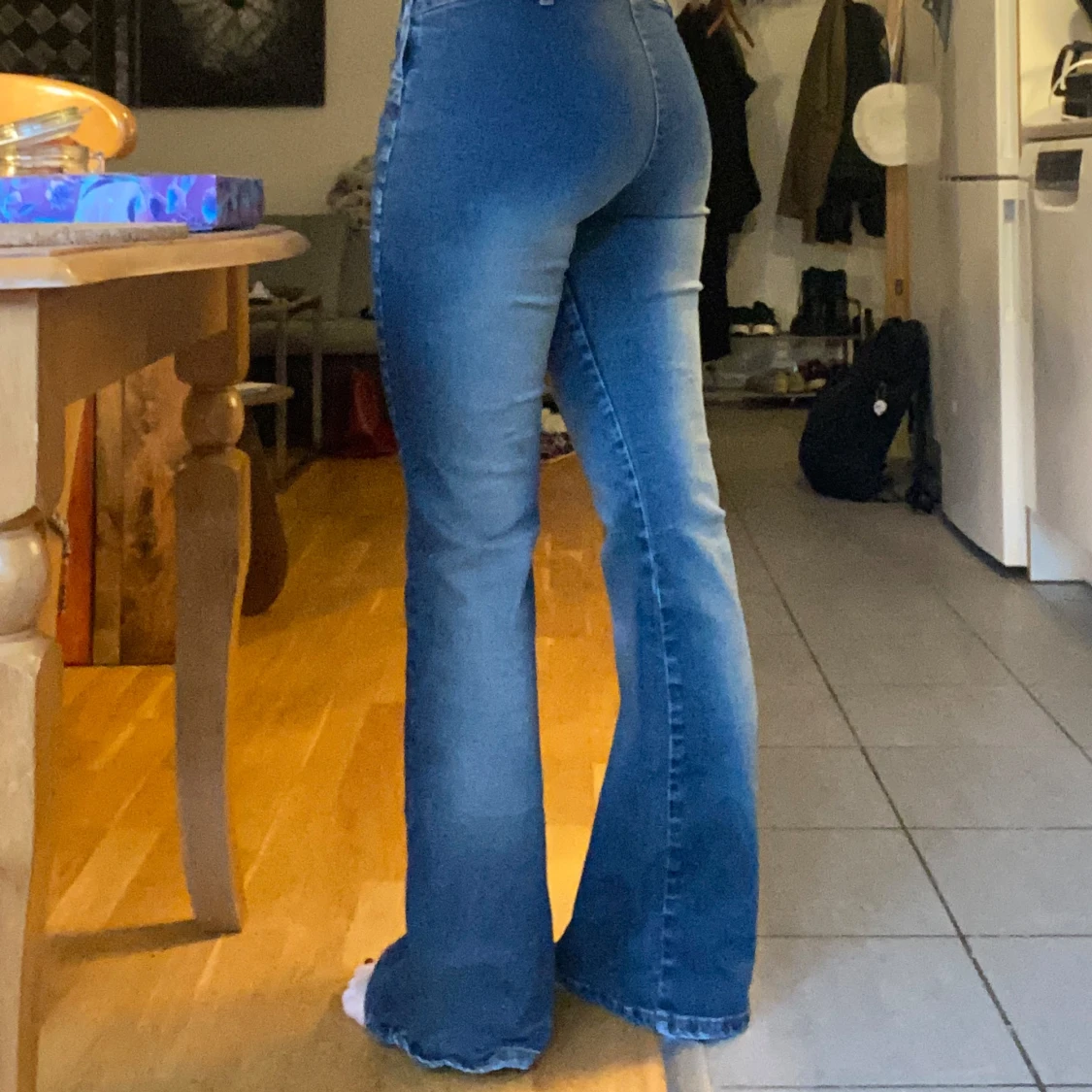 Blå bootcut jeans - 91