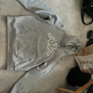Grå hoodie från Kappa - Säljer en grå hoodie från Kappa i storlek small. Då den är för liten för mig har jag inte använt den. Jättefint skick!