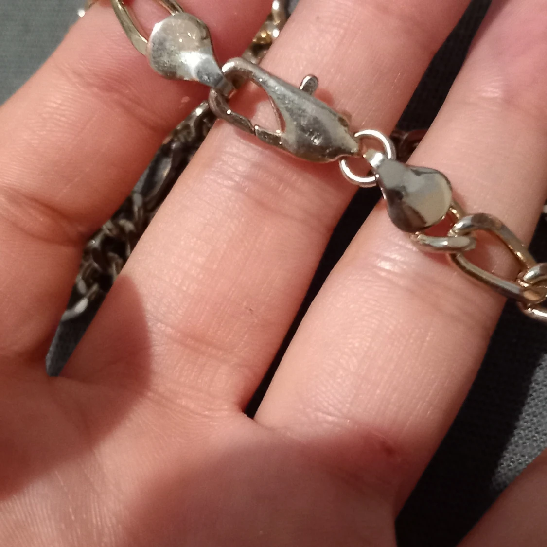 Guld-silver halsband  - 90