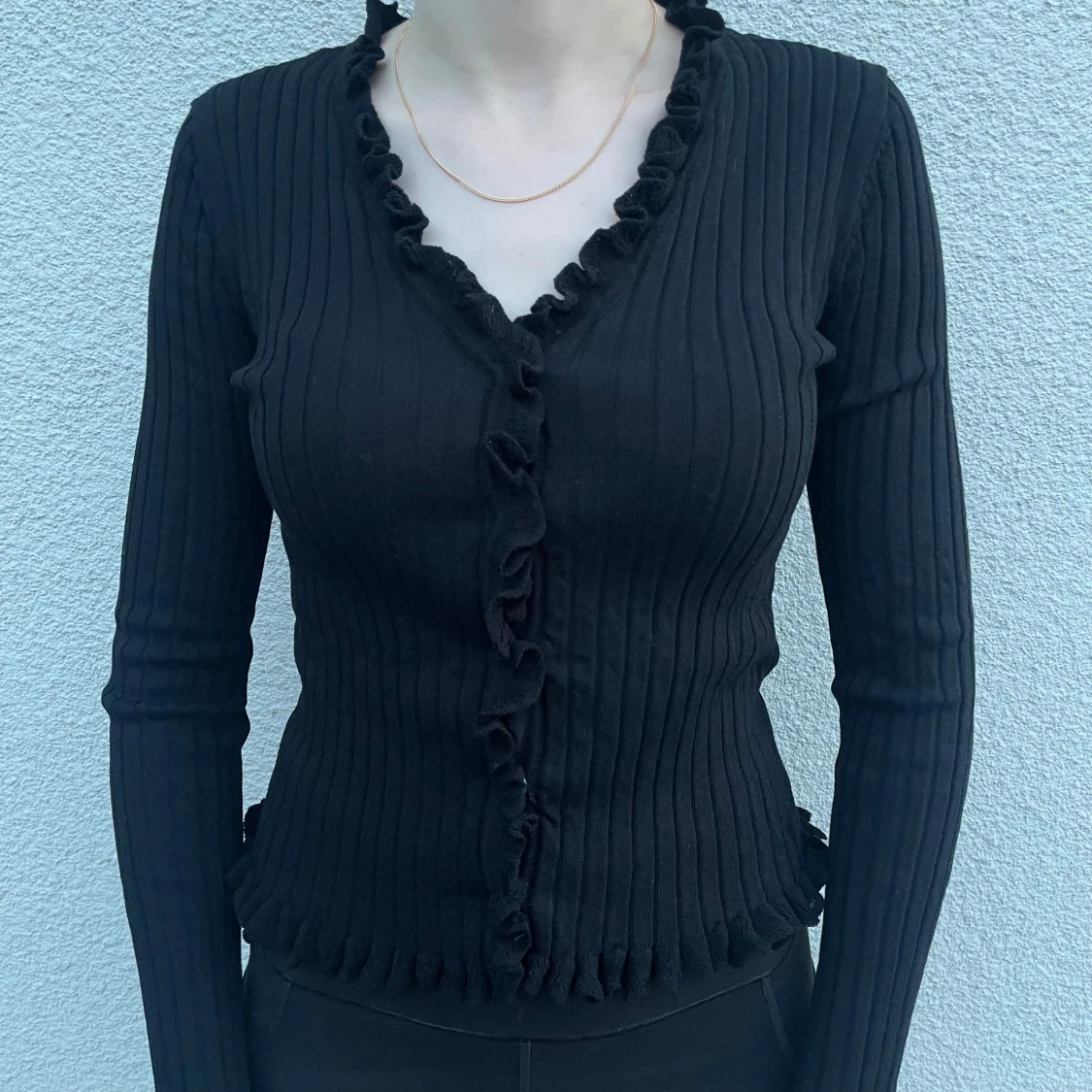 Svart topp/kofta - 90