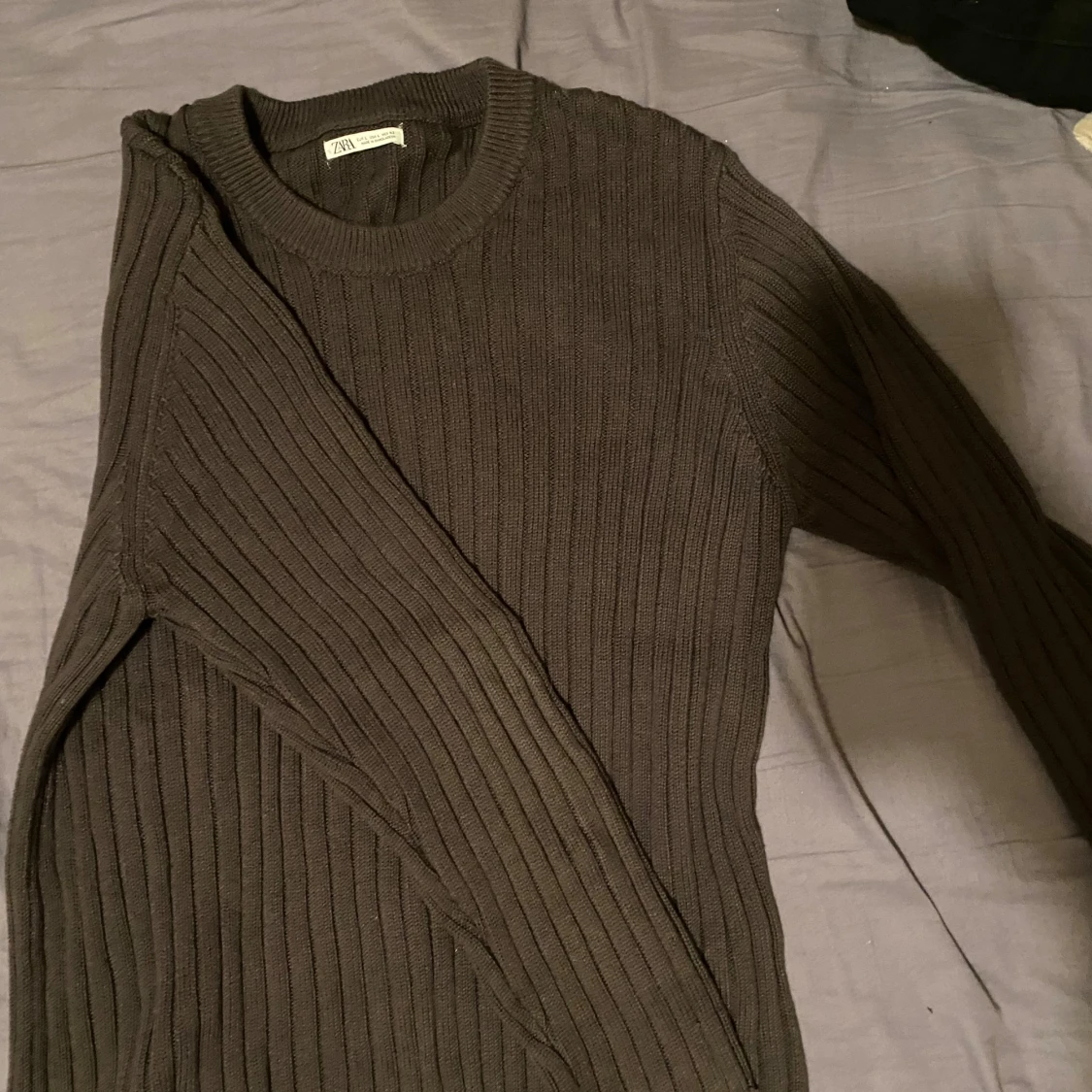 Brun zara stickad - 91