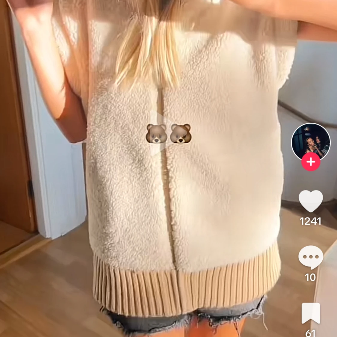 Väst teddy - 90