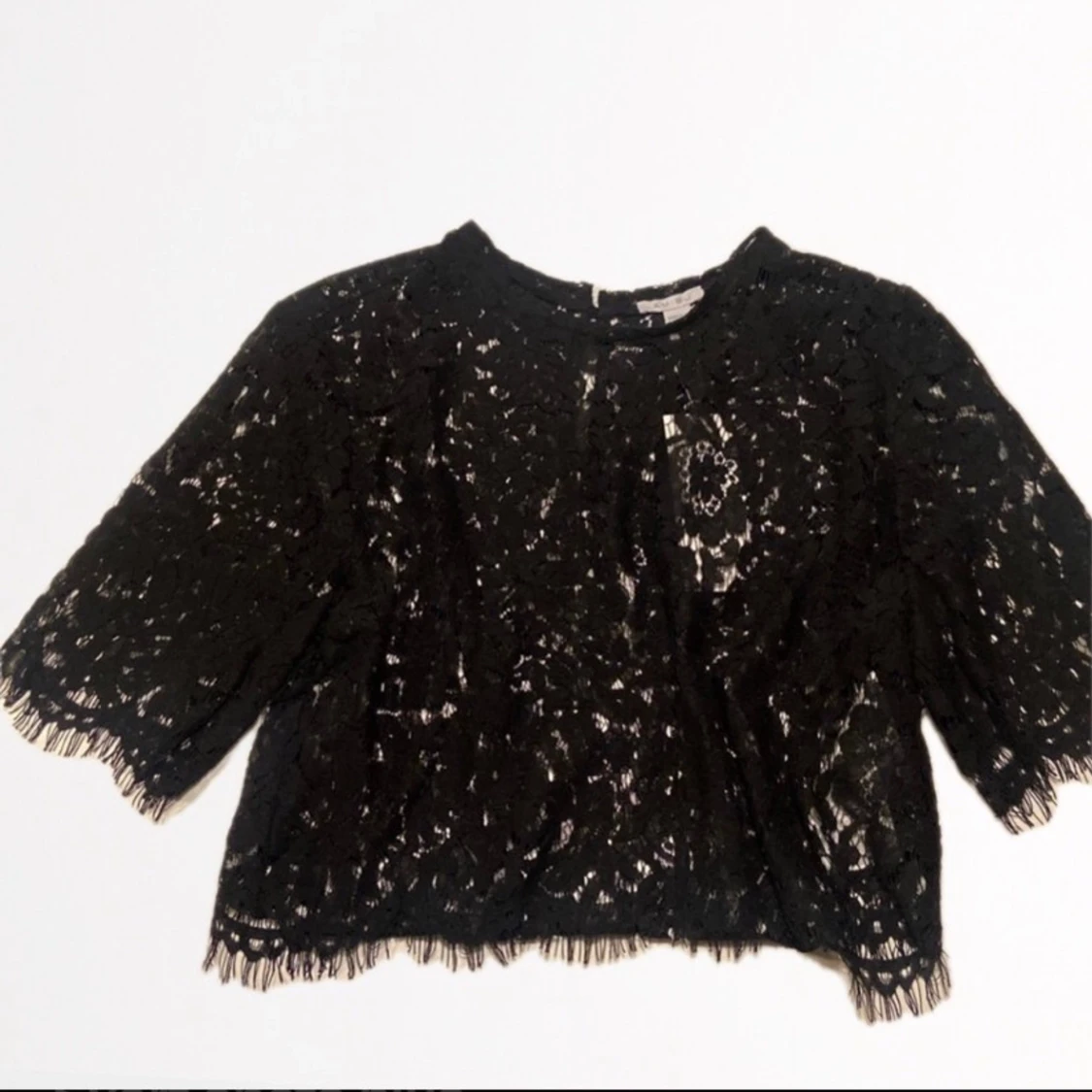 Svart spets blus 