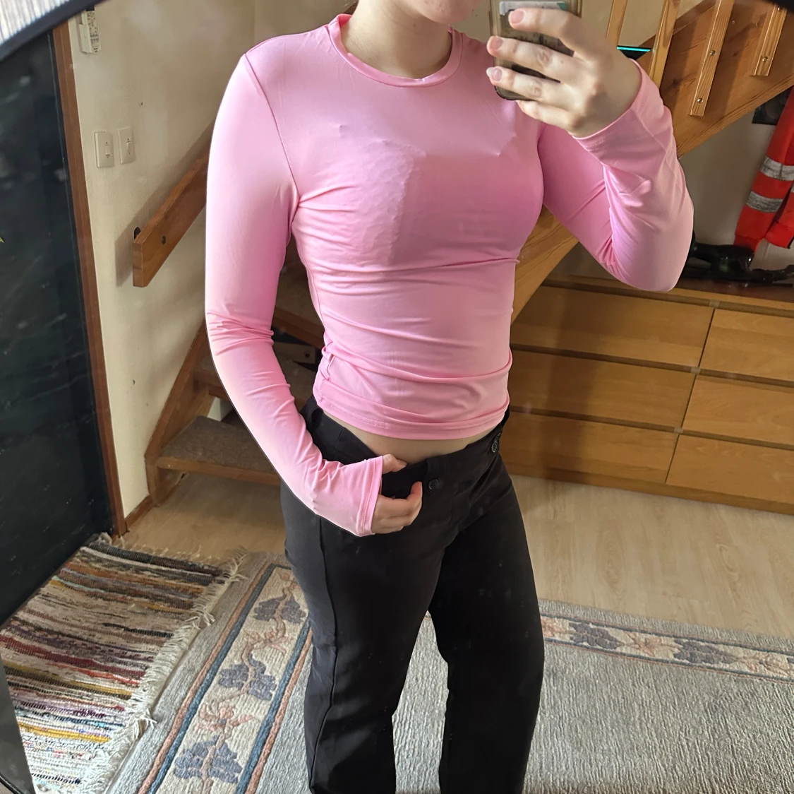 Rosa långärmad topp - 2