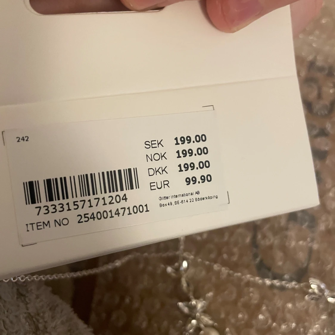 Elegant halsband med pärlor och kristaller - 91