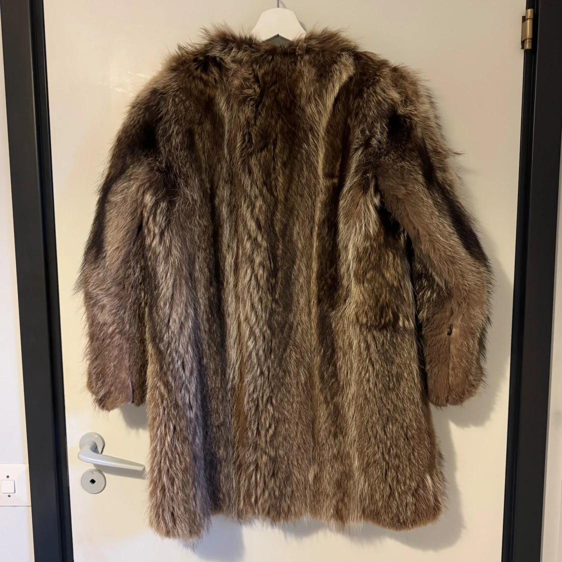 Brun äkta pälsjacka - 93