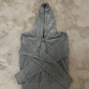 Grå hoodie från Juicy Couture - Säljer en mysig grå hoodie från Juicy Couture. Använd men mycket bra skick💞Perfekt till allt!! Priset kan diskuteras, tryck gärna på köp nu!