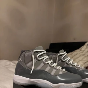 Jorda 11 Cool Grey  - Hej säljer nu mina Jordan 11 Cool Grey Storlek 46. Mina Jordan 11 har använts 2 tills 3 gånger och finns inte märken på användningen.    Skolåda, j11 creesskydd och kvitto följs med.   Mer info finns via dm