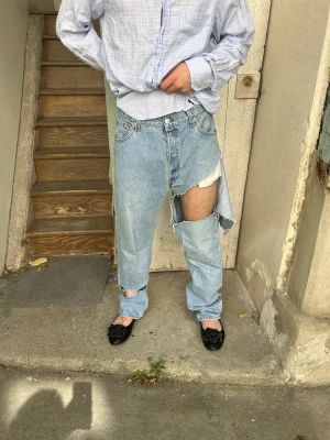 Levis 501 - Distressed vintage 501 levis jeans, 36 waist 
