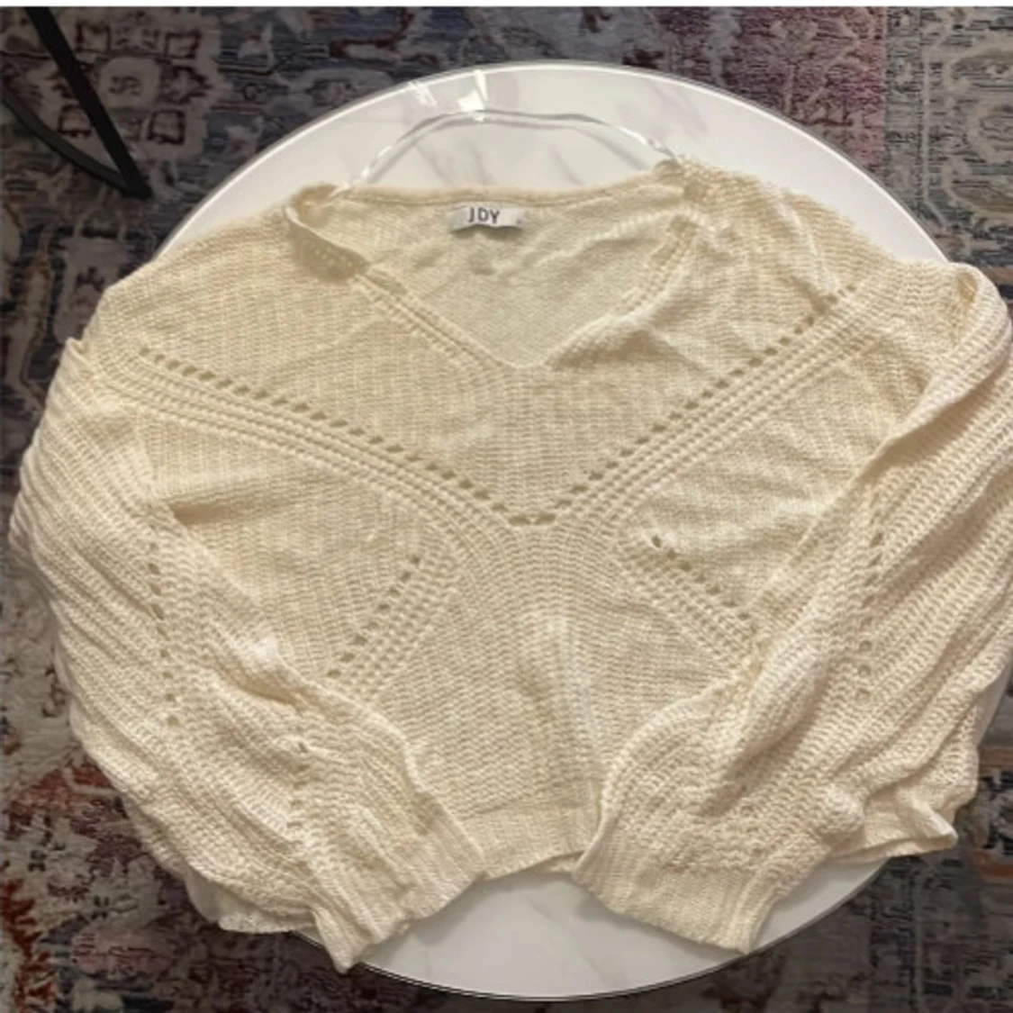 Vit stickad tröja från JDY - 92
