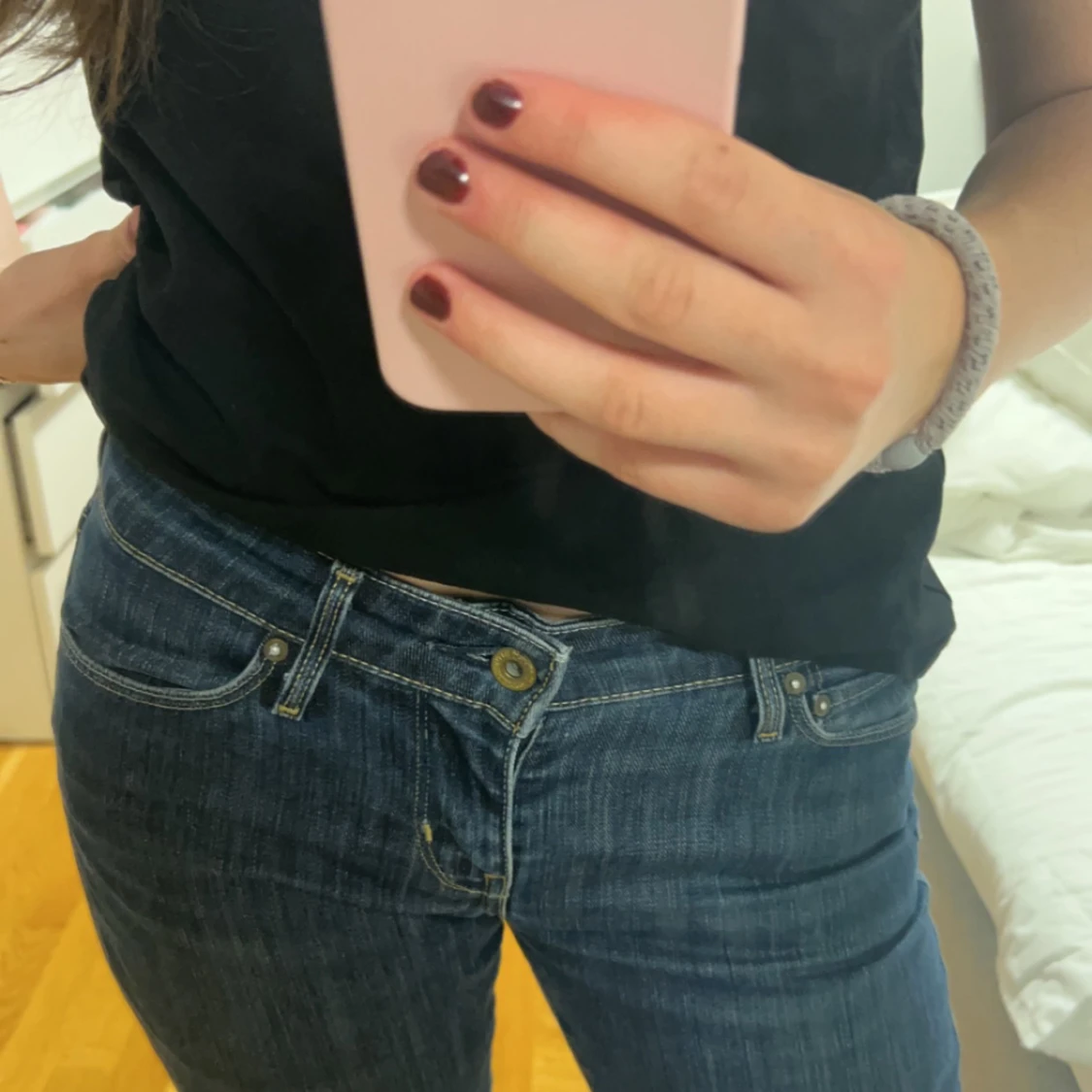 Vintage lågmidjade bootcut Levis jeans