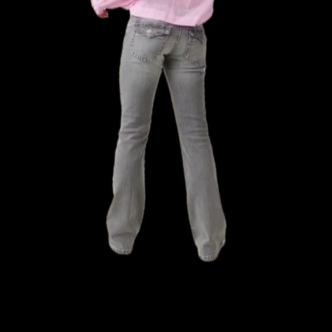 Grå bootcut jeans - 1