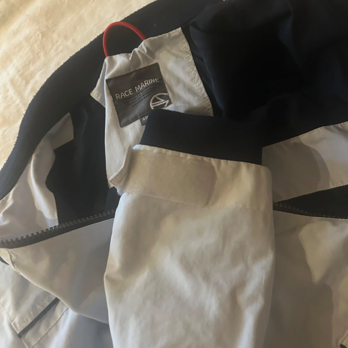 Vit Vintage Vindjacka från Race Marine - 4