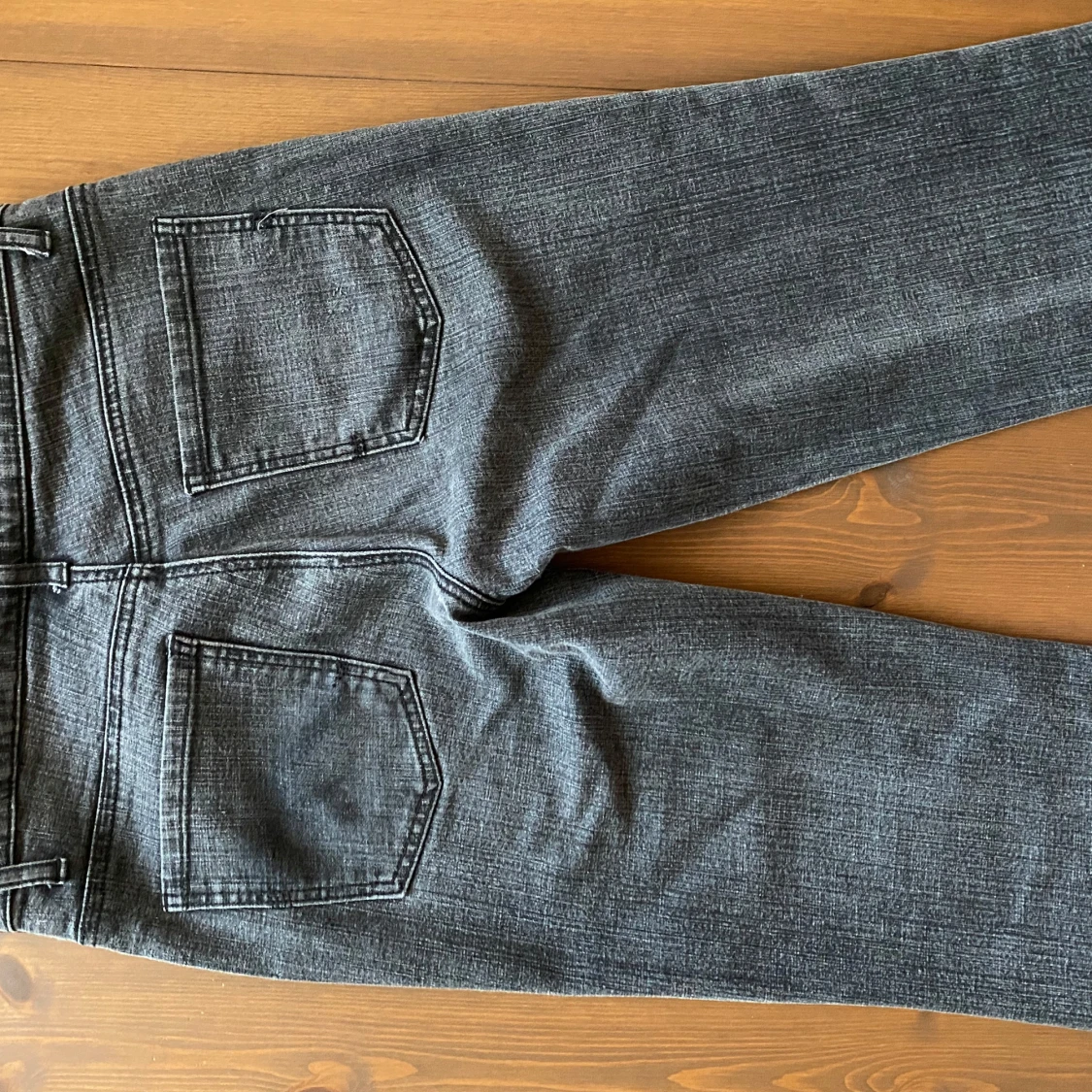 Y2k lågmidjade bootcut grå jeans - 3