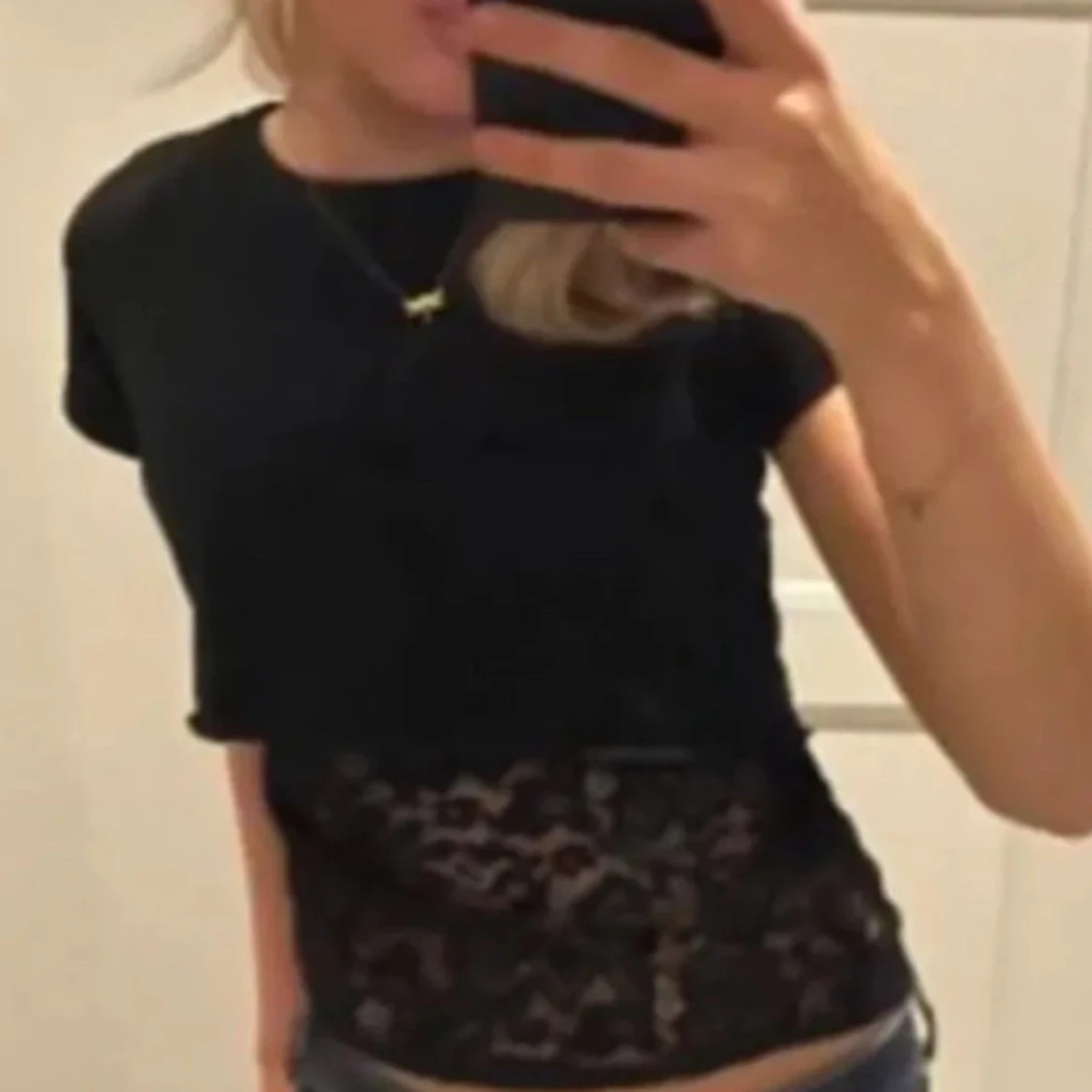 Svart spets topp - 1