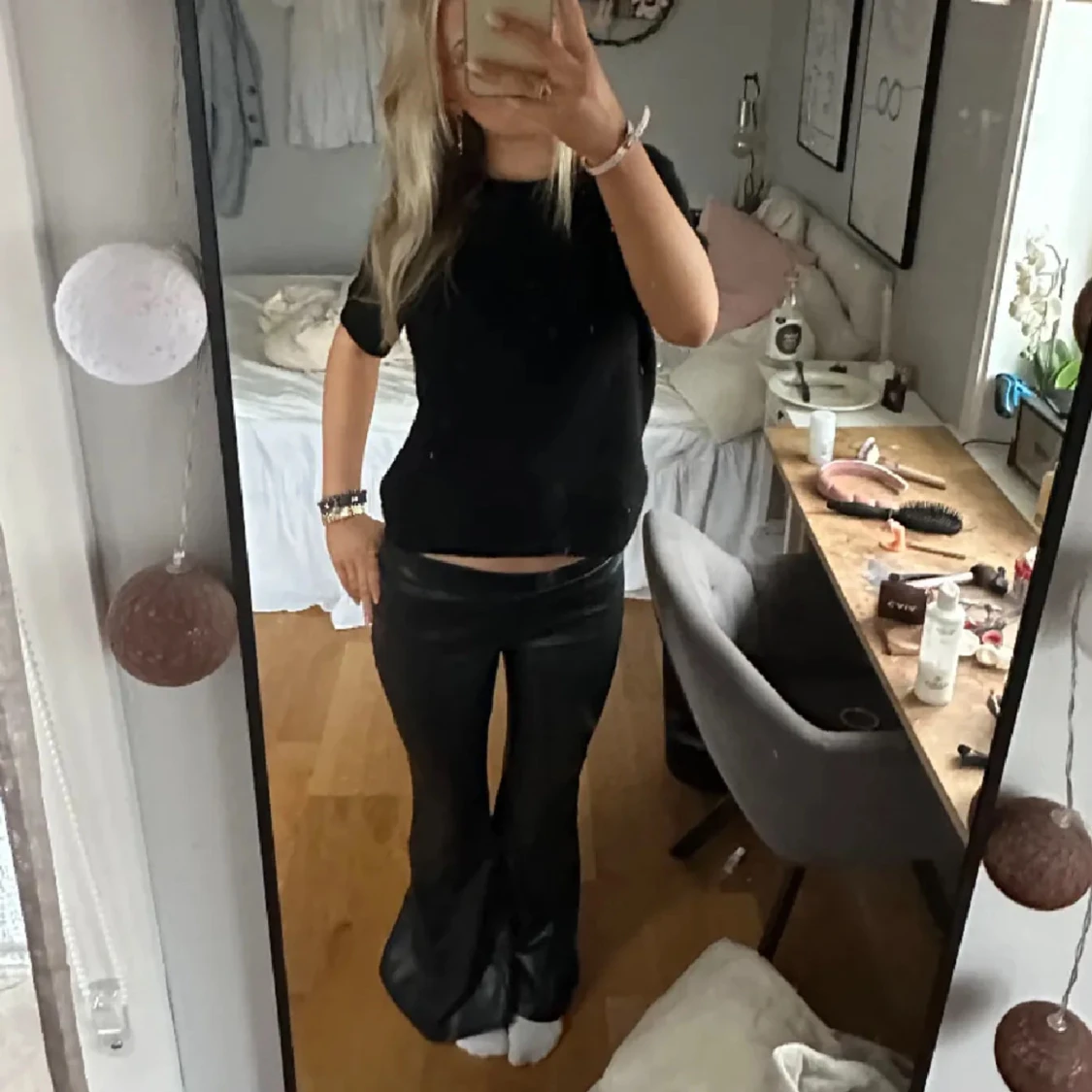 Svart kortärmad tröja