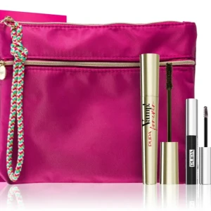 Makeup-set från Pupa med mascara och ögonbrynsgel - Snyggt makeup-set från Pupa med en volymgivande Vamp! Forever mascara och en ögonbrynsgel för fixering. Kommer i en chic rosa necessär med dragkedja och flätad handledsrem. Perfekt för att hålla sminket organiserat och redo för alla tillfällen! Nypris 225kr, helt oäppnad förpackning!