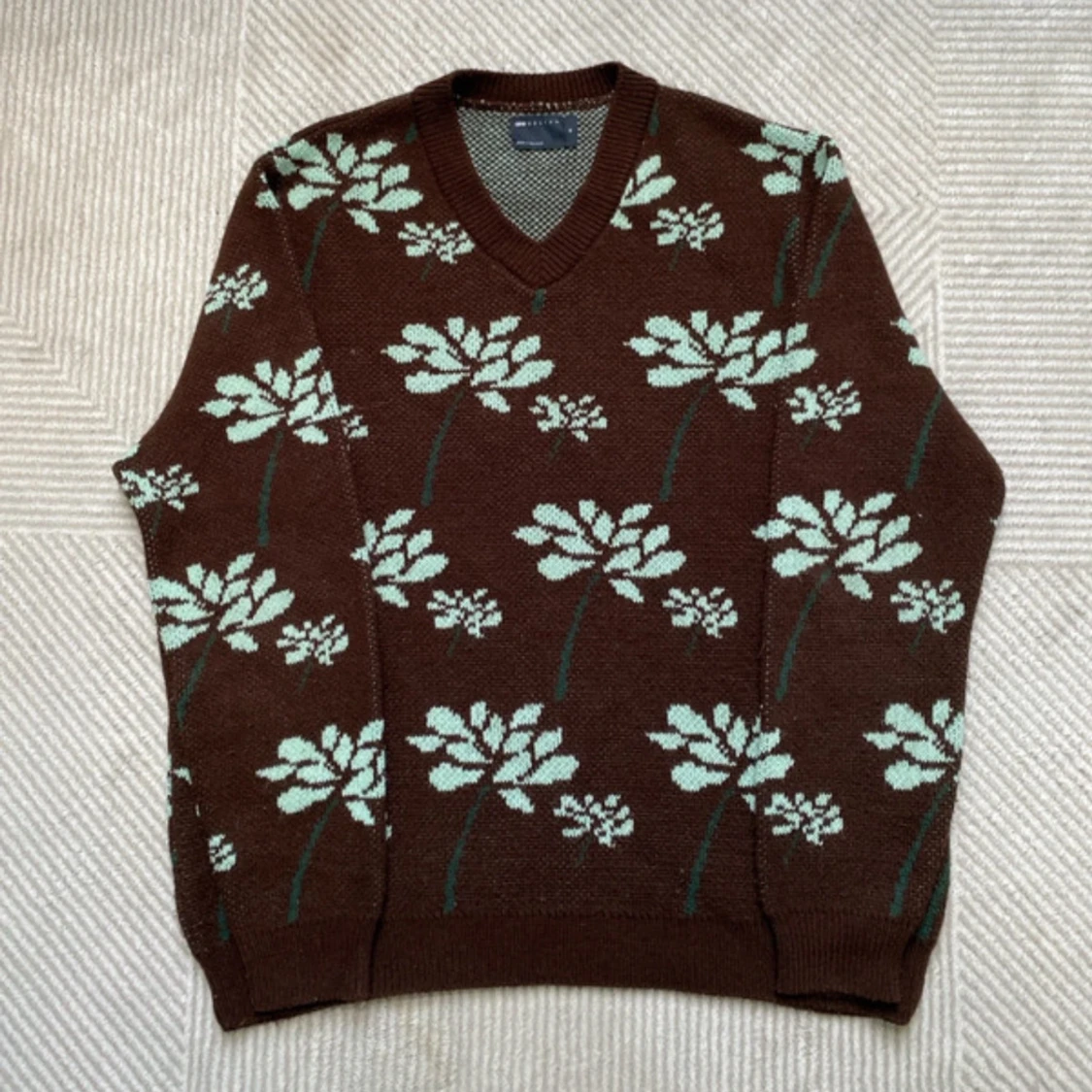 Kofta sweatshirt blommig män asos