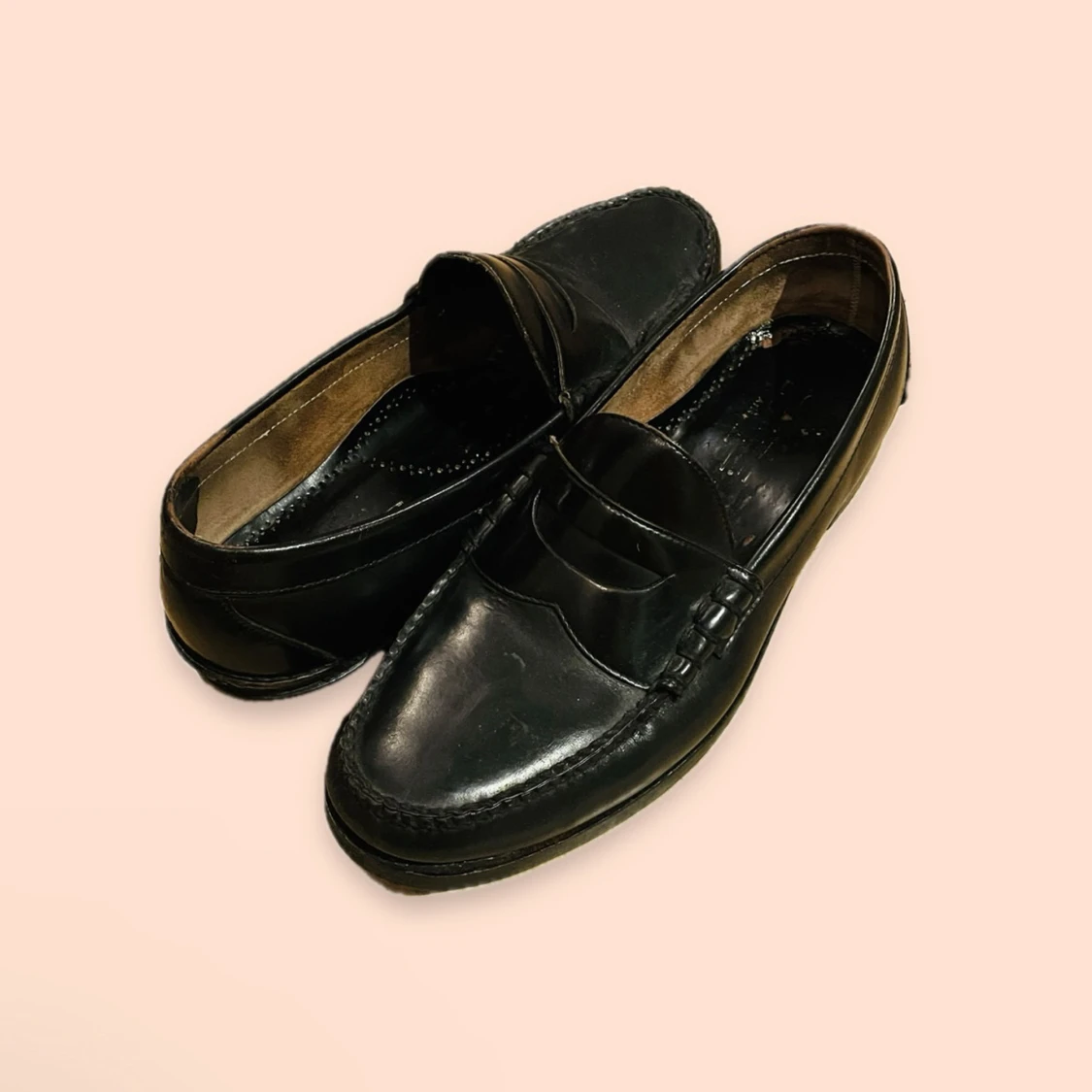 Svarta loafers läder - 91