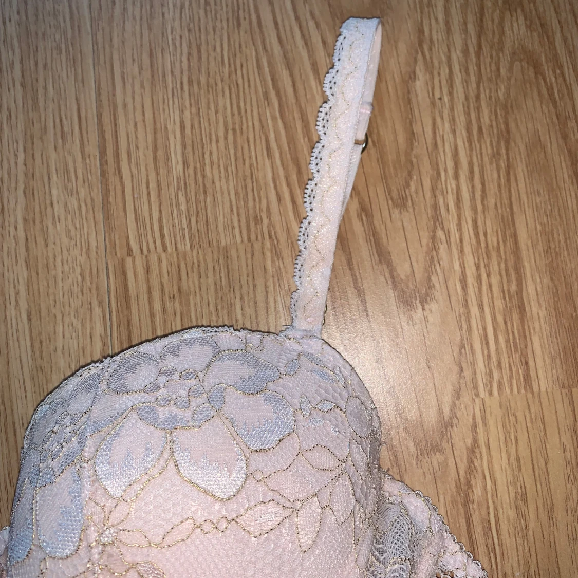 Rosa glittrig bh  - 90