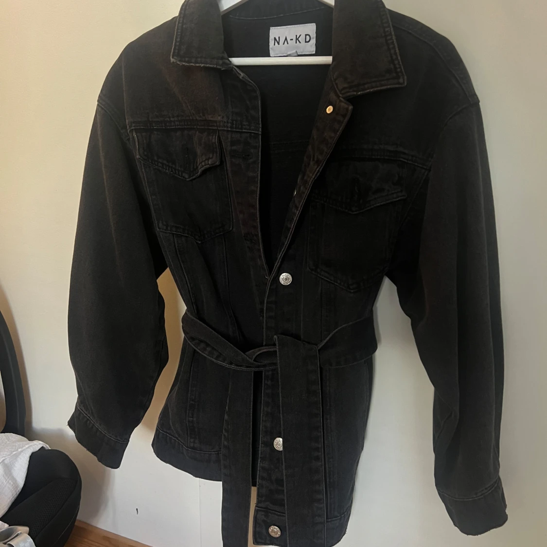 Jeansjacka med Knytband - 90